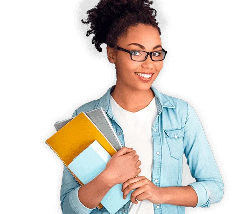 estudiante registrándose en una tablet